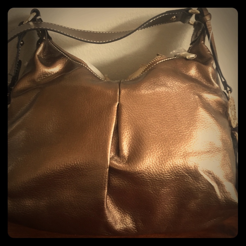 ANNE KLEIN Shoulder Hobo Soft Bronze Trinity NWT